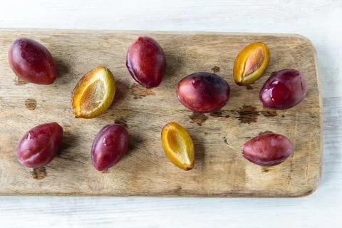 Fresh plums Stock Photos