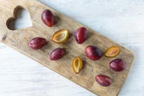 Fresh plums Stock Photos