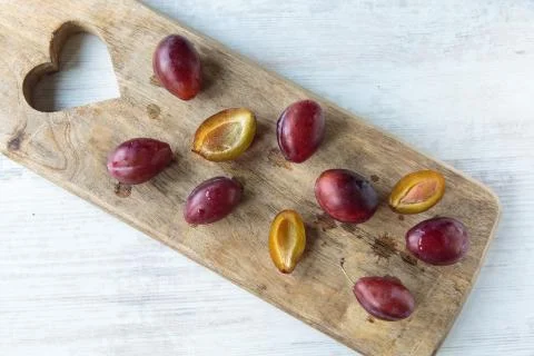 Fresh plums Stockfoto's