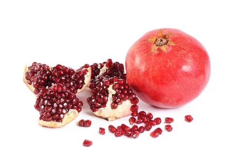 The fresh pomegranate as a background Stock Photos