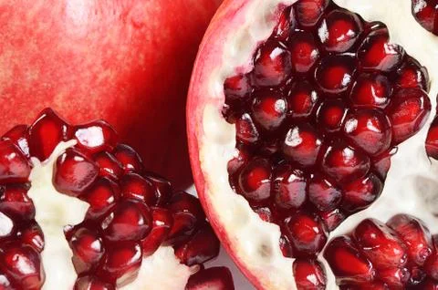 The fresh pomegranate as a background Stock Photos