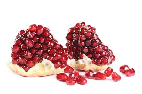The fresh pomegranate as a background Stock Photos