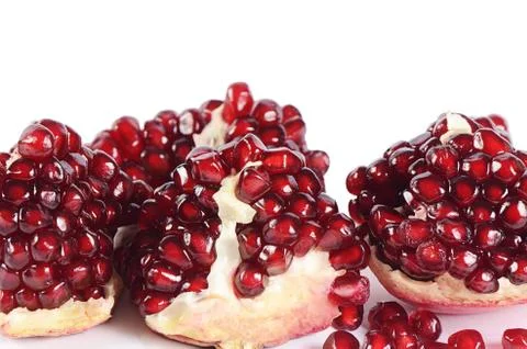 The fresh pomegranate as a background Stock Photos