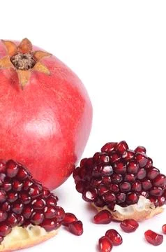 The fresh pomegranate as a background Stock Photos