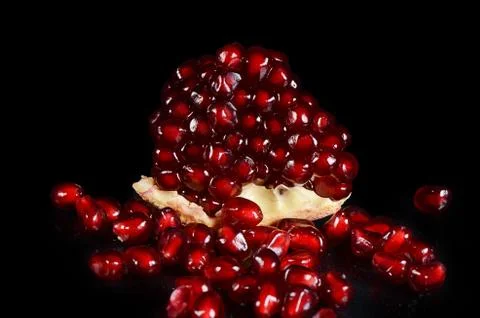 The fresh pomegranate as a background Stock Photos