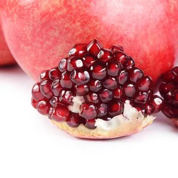 The fresh pomegranate as a background Stock Photos
