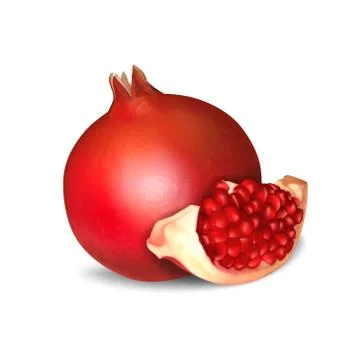 Fresh pomegranate Stock Illustration