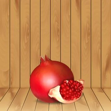 Fresh pomegranate Stock Illustration