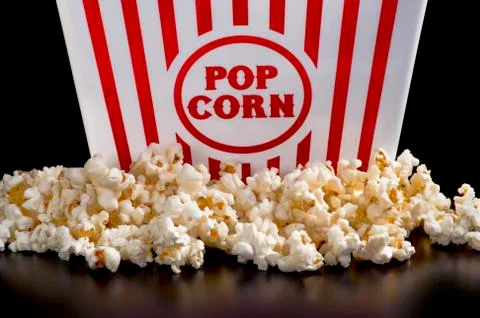 Fresh Popcorn Time. Stock Photos