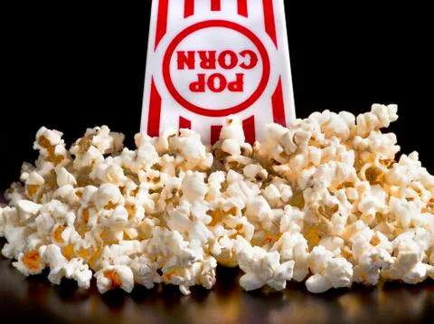 Fresh Popcorn Time. Stock Photos