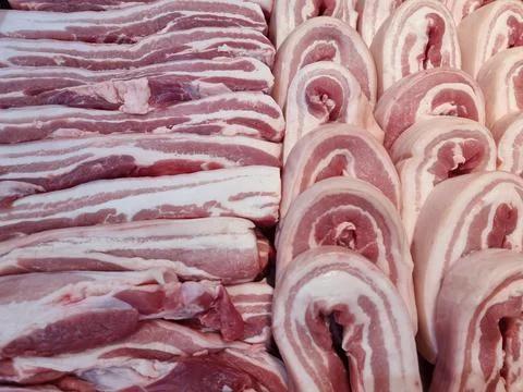 Fresh pork on the background Stock Photos