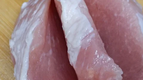 Fresh pork meat close up Stock Footage 120726787