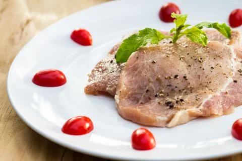 Fresh pork. Stock Photos