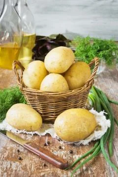 Fresh potatoes 스톡 사진