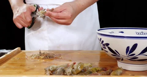 Fresh prawns Video stock 168607819