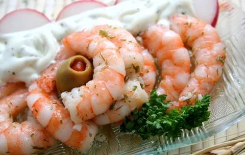 Fresh prawns Stock Photos