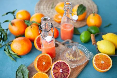 Fresh pressed juice Stock Photos