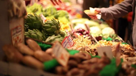 Fresh Produce Purchase Stock Footage 46013369