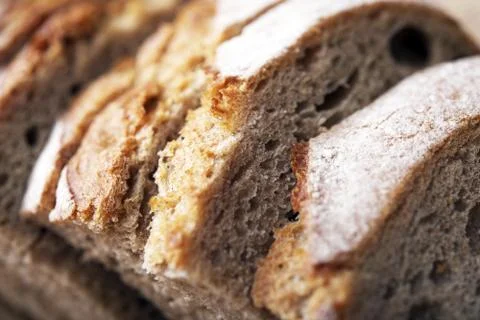 Fresh prussian rye bread closeup. Foto stock