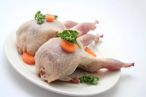 Fresh quails Stock Photos