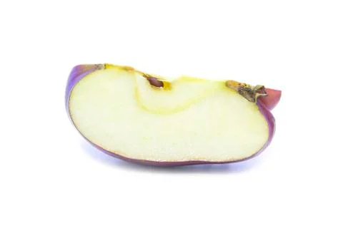 Fresh quarter sliced red apple with seed Foto stock