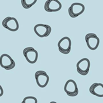 Fresh radish slice line vector seamless pattern 스톡 일러스트