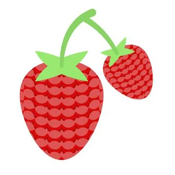 Fresh raspberry branch icon, isometric style Stock Illustration