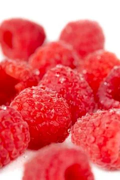 Fresh raspberry fruits Stock Photos