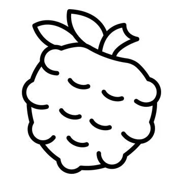 Fresh raspberry icon representing healthy eating and sweet dessert Illustrazione stock