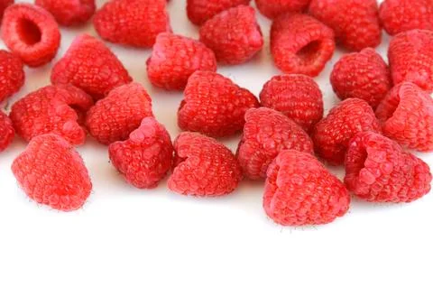 Fresh raspberry isolated on white background Stock Photos