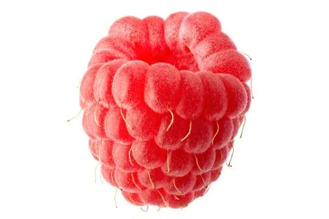 Fresh raspberry isolated on white background. Close up. Foto stock