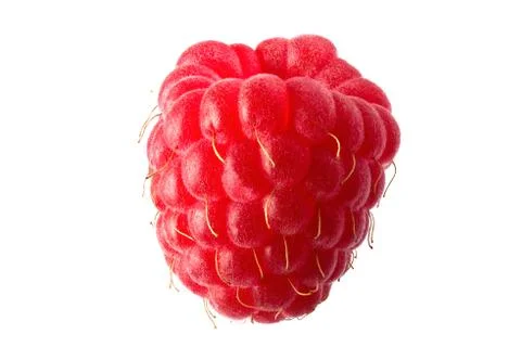 Fresh raspberry isolated on white background. Close up. Foto stock