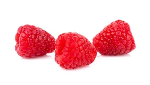 Fresh raspberry isolated on white background Photos