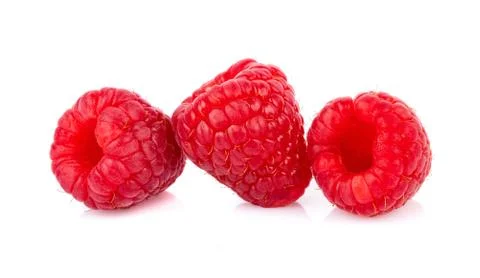 Fresh raspberry isolated on white background Photos