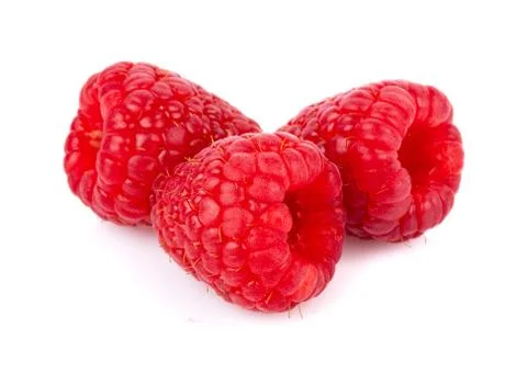Fresh raspberry isolated on white background Stock Photos