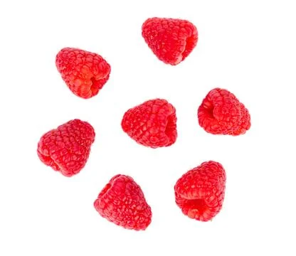 Fresh raspberry isolated on white background Stock Photos