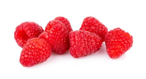 Fresh raspberry isolated on white background Stockfoto's