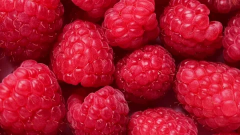 Fresh raspberry, rotation in circle. baby red berry, Turning Stock Footage 252796754