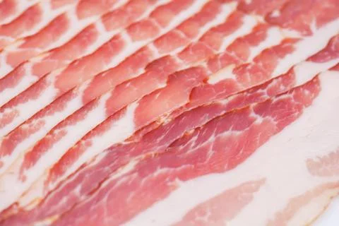 Fresh raw bacon Stock Photos