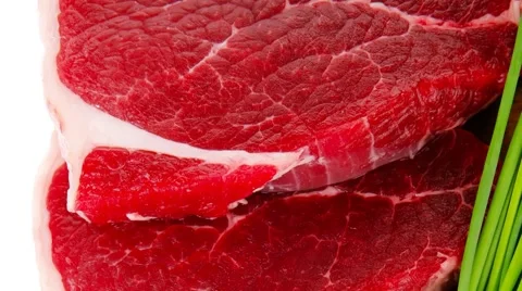 Fresh raw beef fillet Vídeos de archivo 42857755