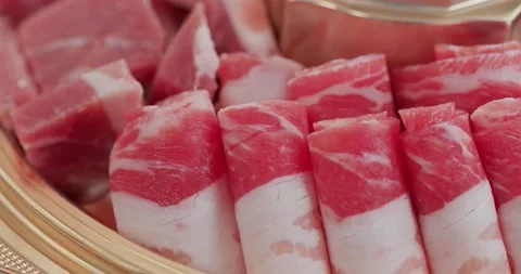 Fresh of the raw beef Stock Footage 142121565