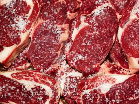 Fresh raw beef steak Stock Photos