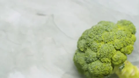Fresh raw broccoli top view Stock Footage 140342868