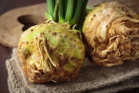 Fresh raw celeriec Stock Photos