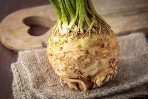 Fresh raw celeriec Stock Photos