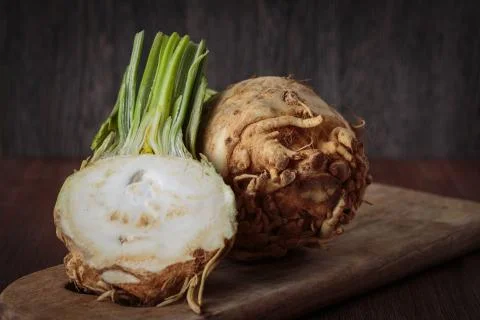 Fresh raw celeriec Stock Photos