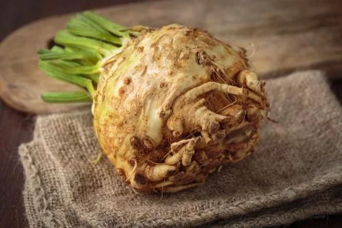 Fresh raw celeriec Stock Photos