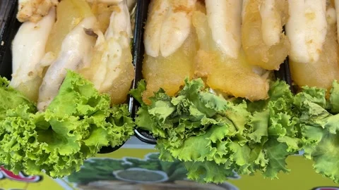 Fresh raw fish catfish fillet on counter close-up. Stock Footage 306271564