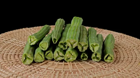 Fresh raw green moringa beans. Stock Footage 307918172