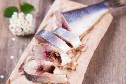 Fresh raw herring Foto stock